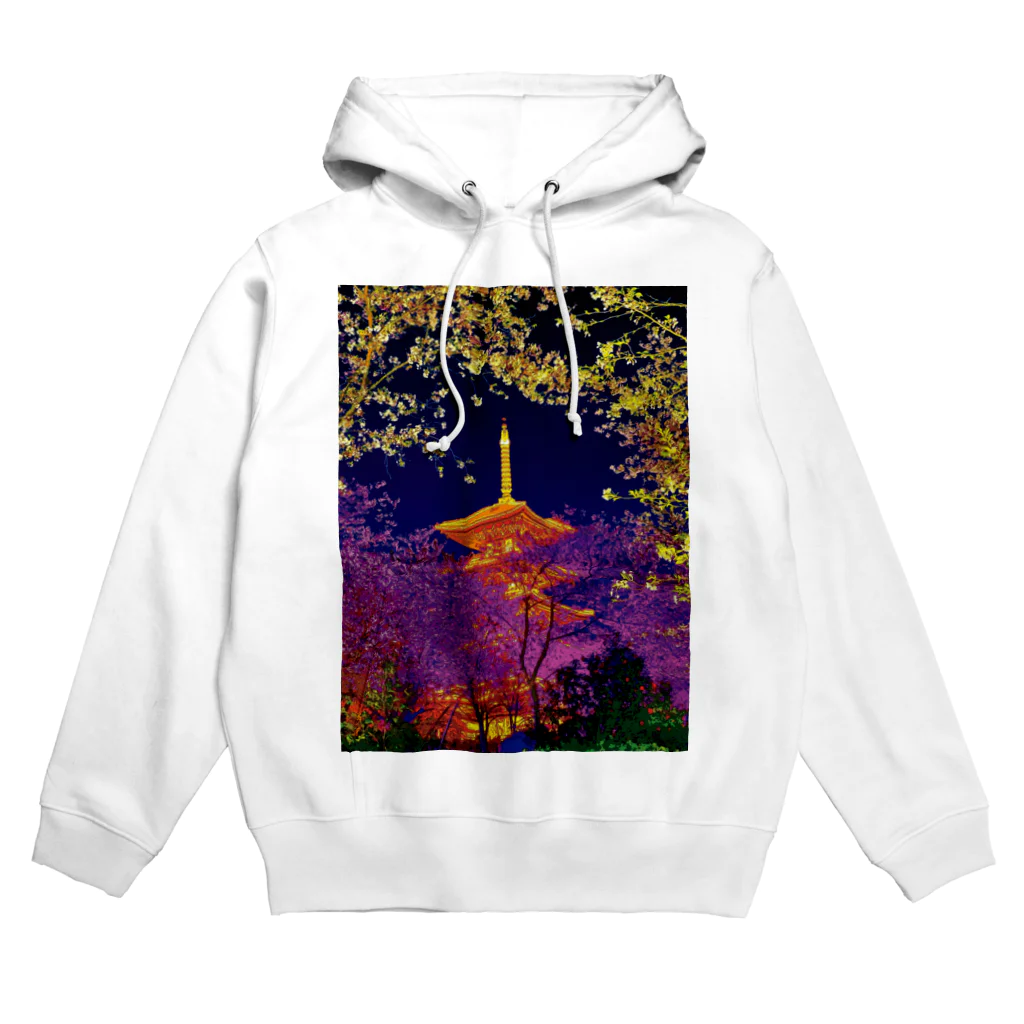 GALLERY misutawoの中国 武漢の夜桜 Hoodie