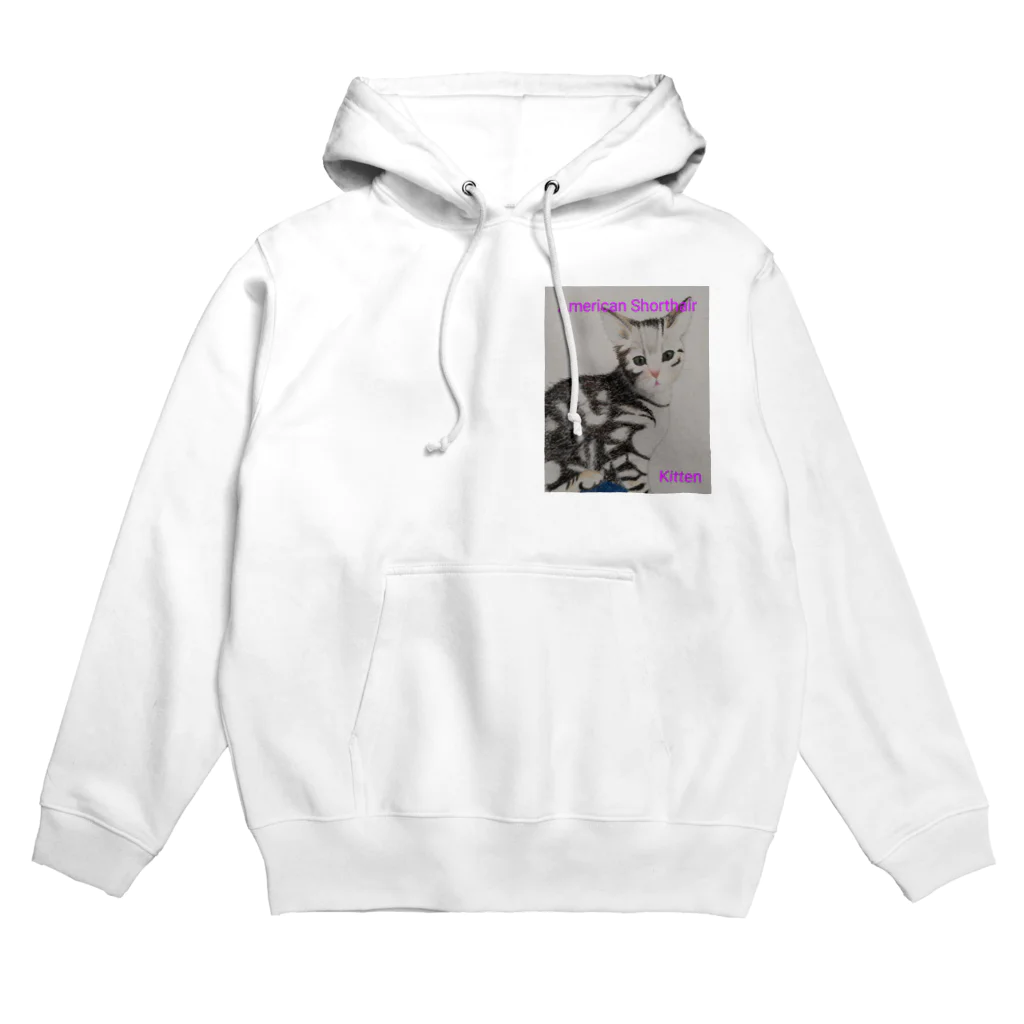 シマリス部　の猫さんAmericanshorthair　縦 Hoodie