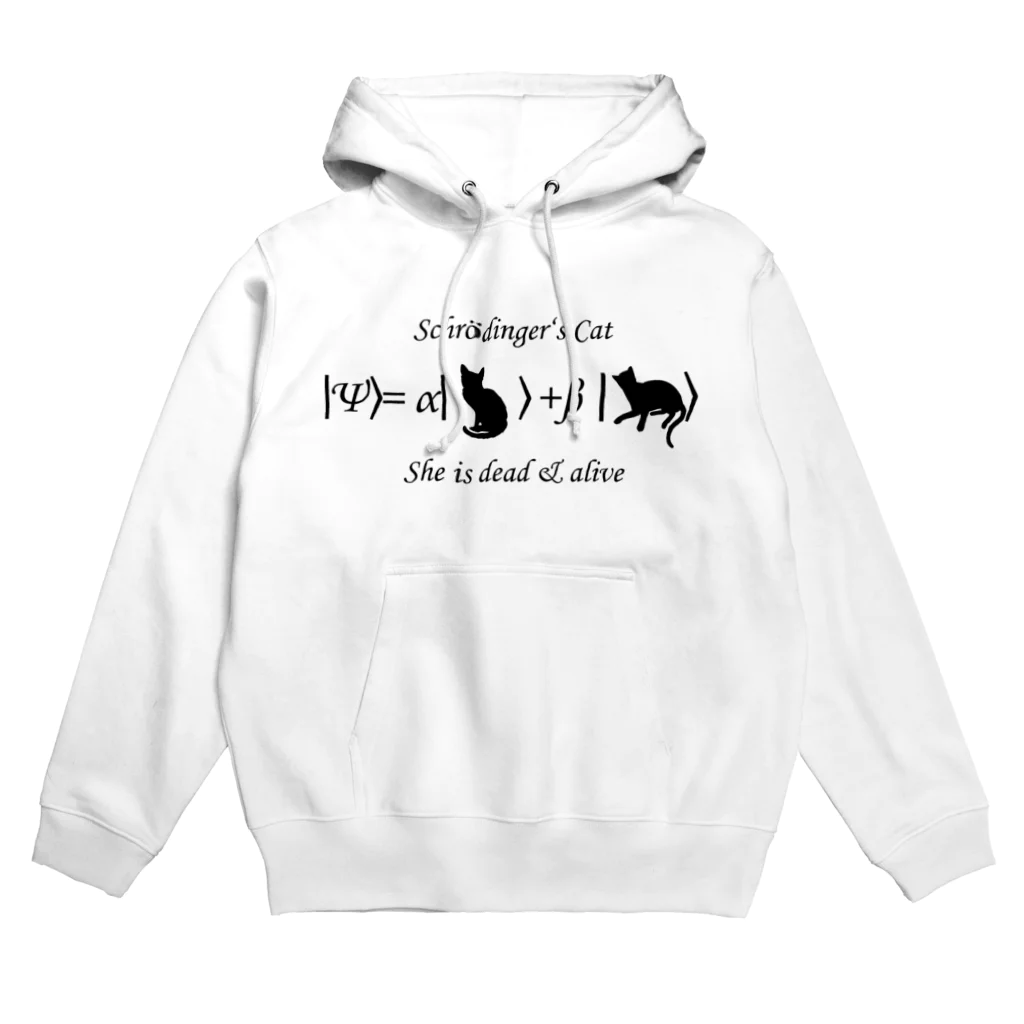 Silvervine Psychedeliqueのシュレーディンガーの猫（黒字） Hoodie