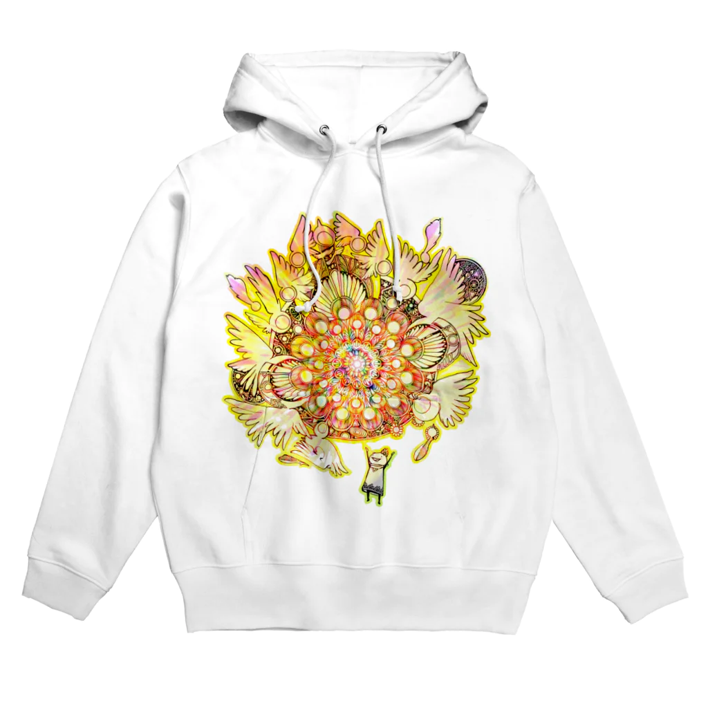 太陽の光降りそそぐ庭の光風のマンダラ Hoodie