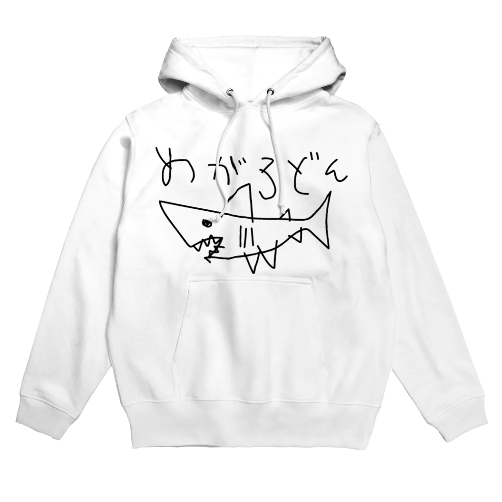 ゴロニャーのダサT屋さんのメガロドン サメ 鮫 Shark 古代鮫 らくがき Hoodie