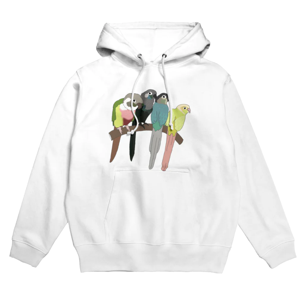 masumi maedaの寄り添う　ウロコインコ　 Hoodie