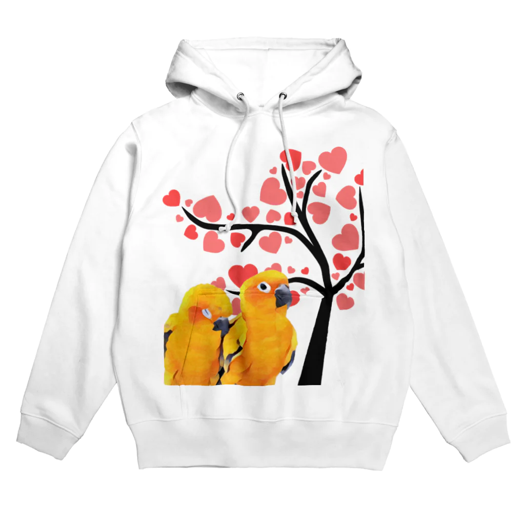 デザイン堂しまえながのインコちゃんのお花見デート Hoodie