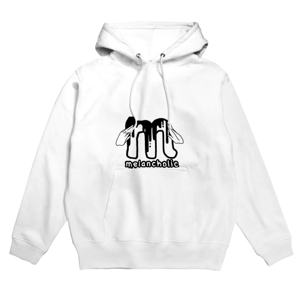 melancholic世界観のロゴシリーズ Hoodie