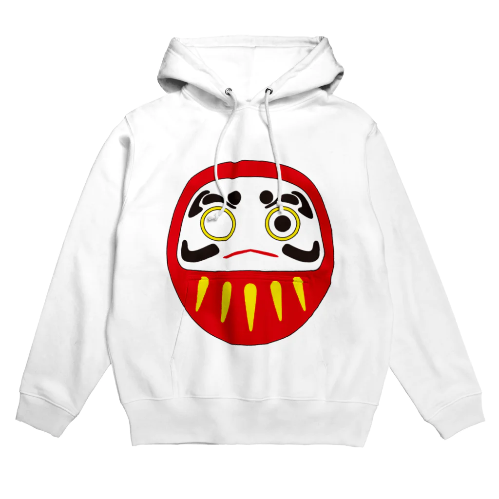 すずめのいろの【縁起物】だるま片目　赤 Hoodie