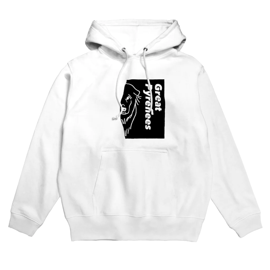 GUTEMARUのグレートピレニーズ 黒デザイン Hoodie