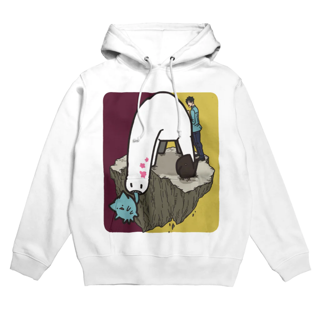 ねことか人間のねこひろい Hoodie