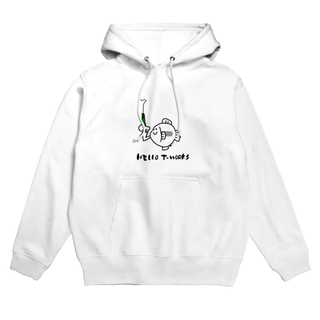 ハローティーワークスのうでが生えたよ【緑】 Hoodie