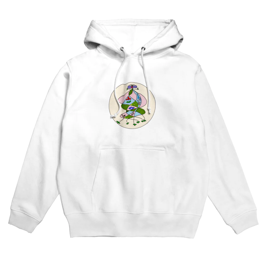 MizuHoイラストショップの傘風植物模様 Hoodie