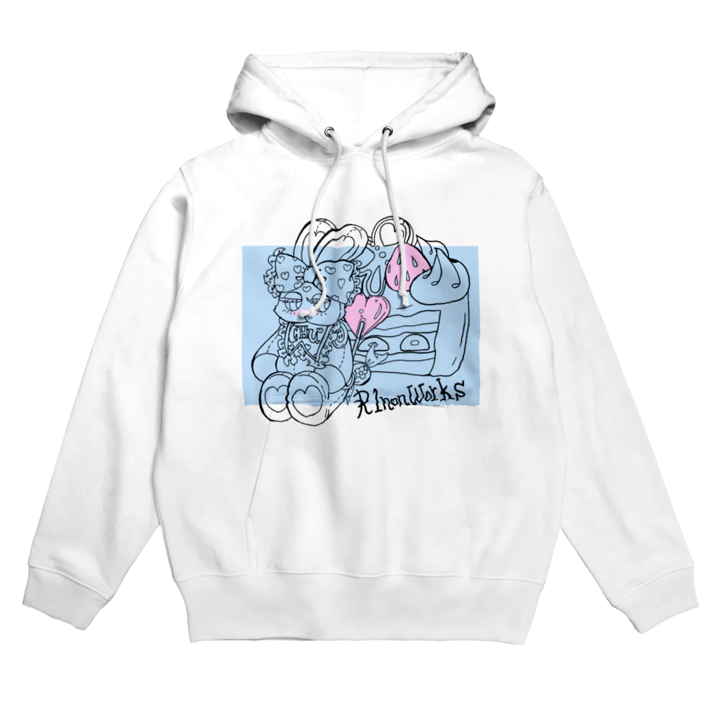 🌷R1nonWorks（りのんわーくす）🌷のブルー ver Hoodie