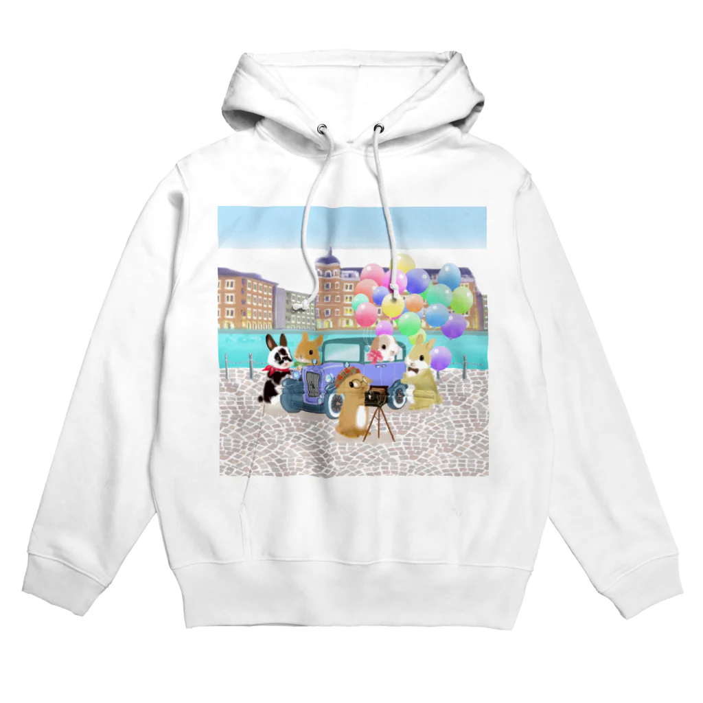 YUMIのうさぎと風船記念撮影 Hoodie