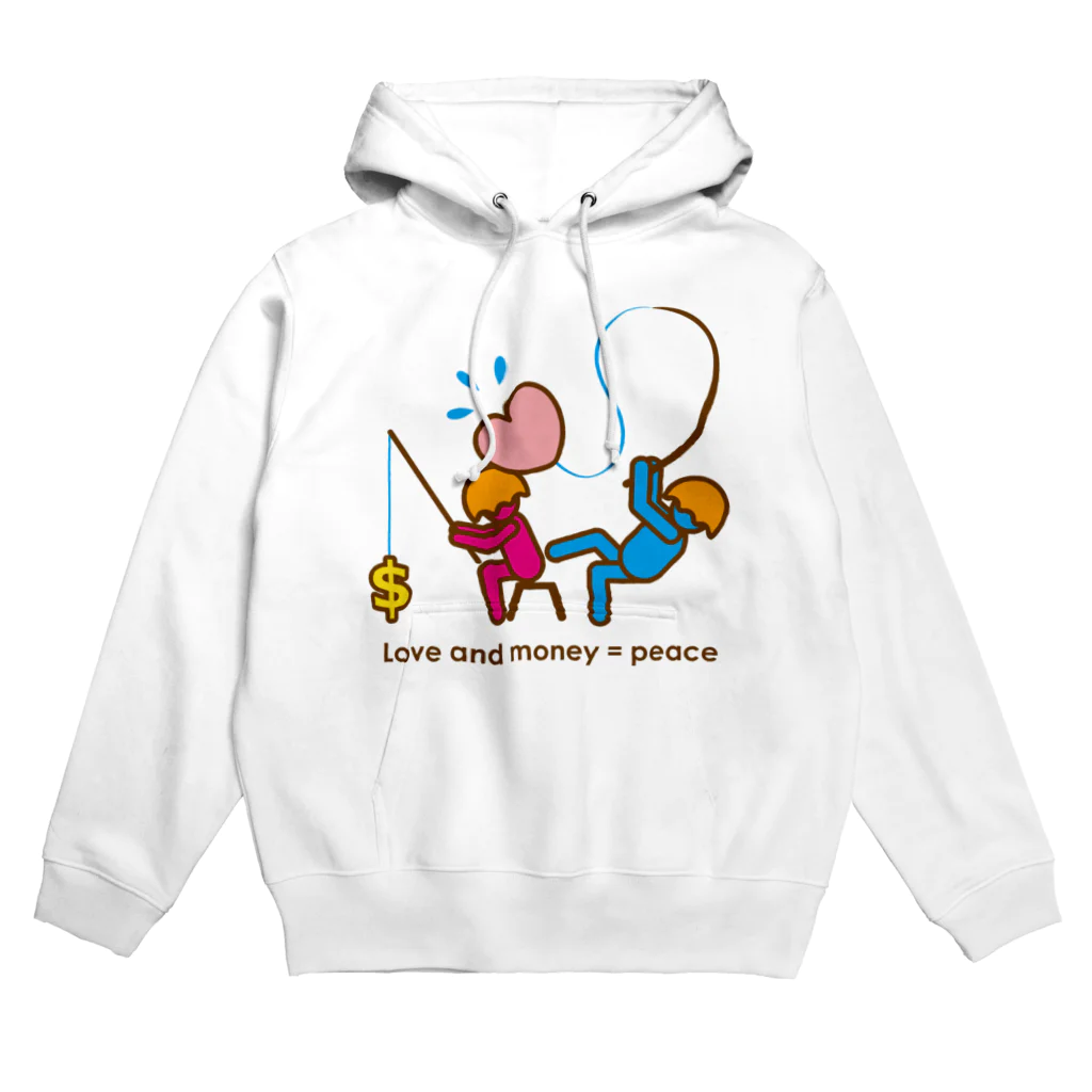 tsukiのlone and money = peace_fishing Hoodie