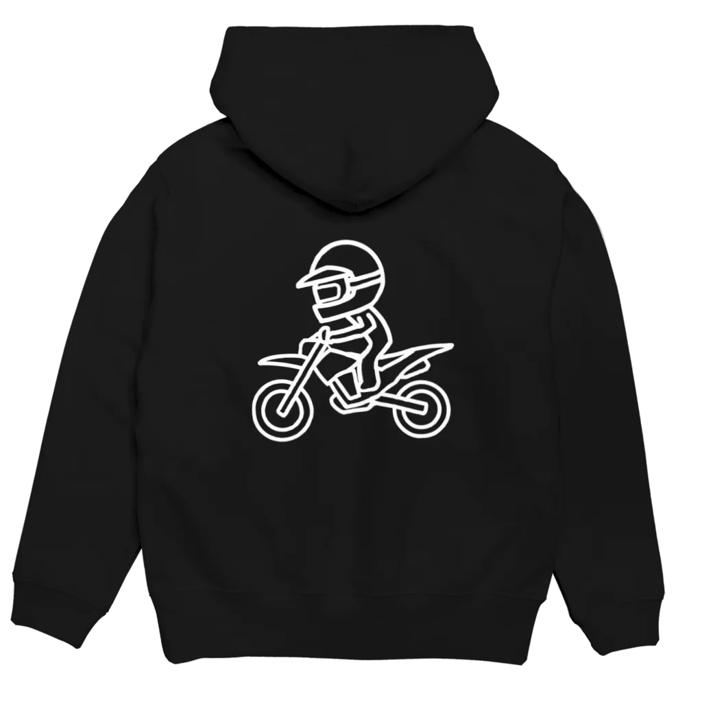 mys工房の泥まみれ(人とバイクだけ) Hoodie:back