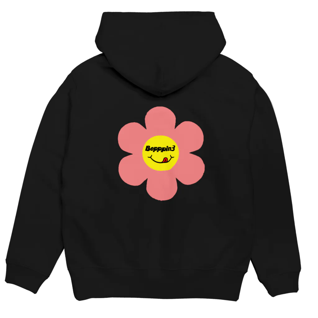 Bepppin3Companyのレトロフラワー★ピンク★ Hoodie:back