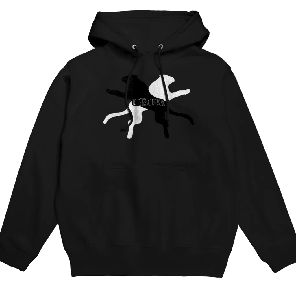 Ａ’ｚｗｏｒｋＳのクロヒョウ＆シロヒョウ～OUTSIDER～ Hoodie