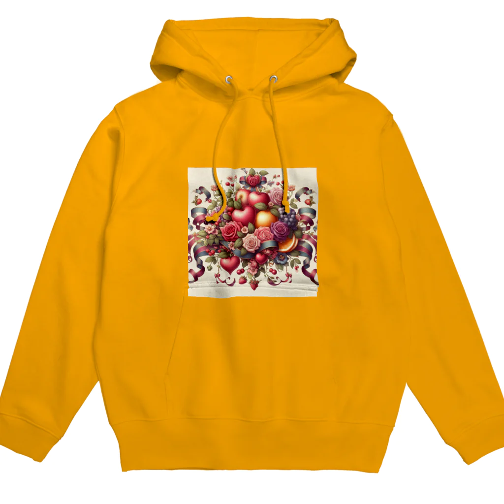 まんまるちゃんの薔薇とフルーツのSweetな香り Hoodie