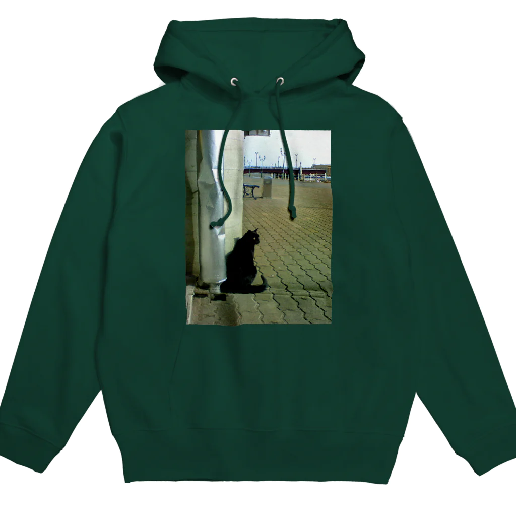 空屋　sorayakusakaの200801231206000　岸壁のクロ Hoodie