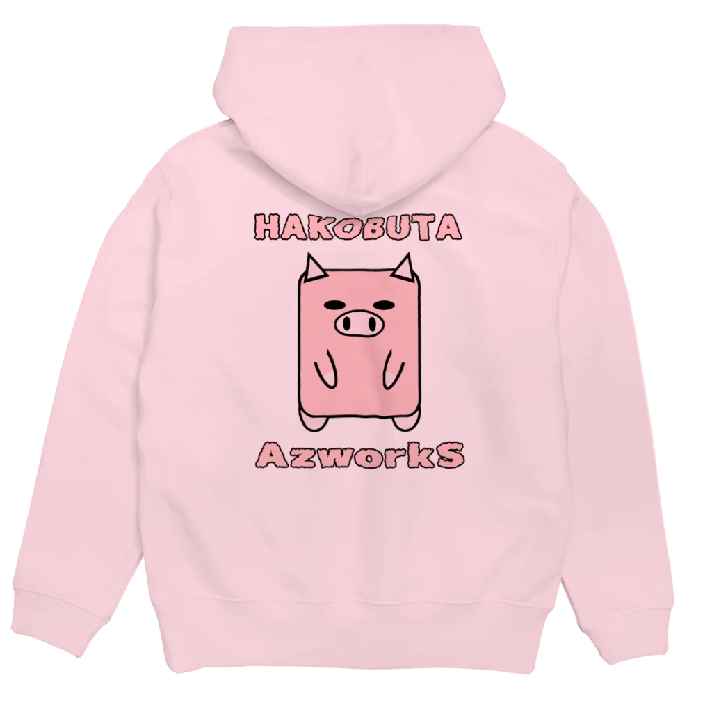 Ａ’ｚｗｏｒｋＳのハコブタ（ピンク） Hoodie:back