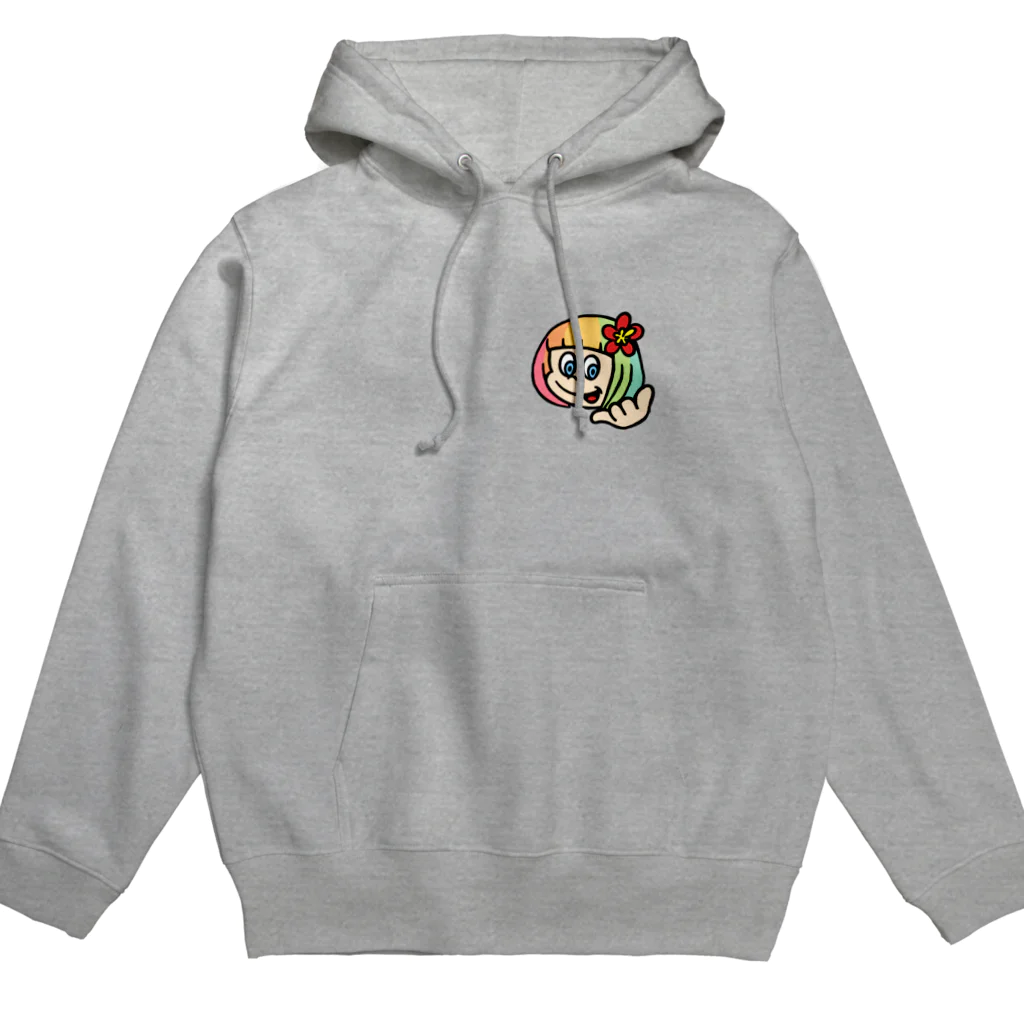 ハワイが大好きな女の子『HENOHENO MAPPY』のお店紹介フォント（両面プリント） Hoodie