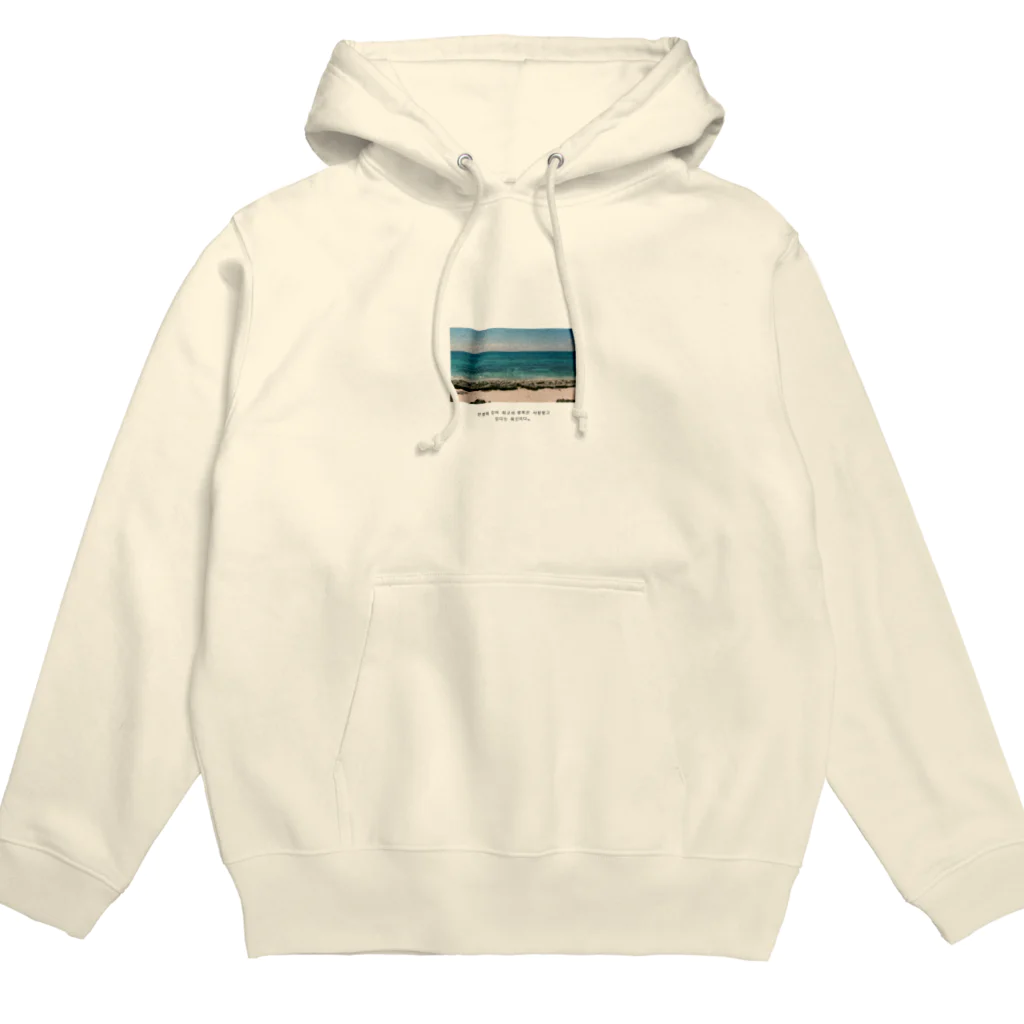 CLAN A TOO。のフォトプリントスウェット “beach” Hoodie