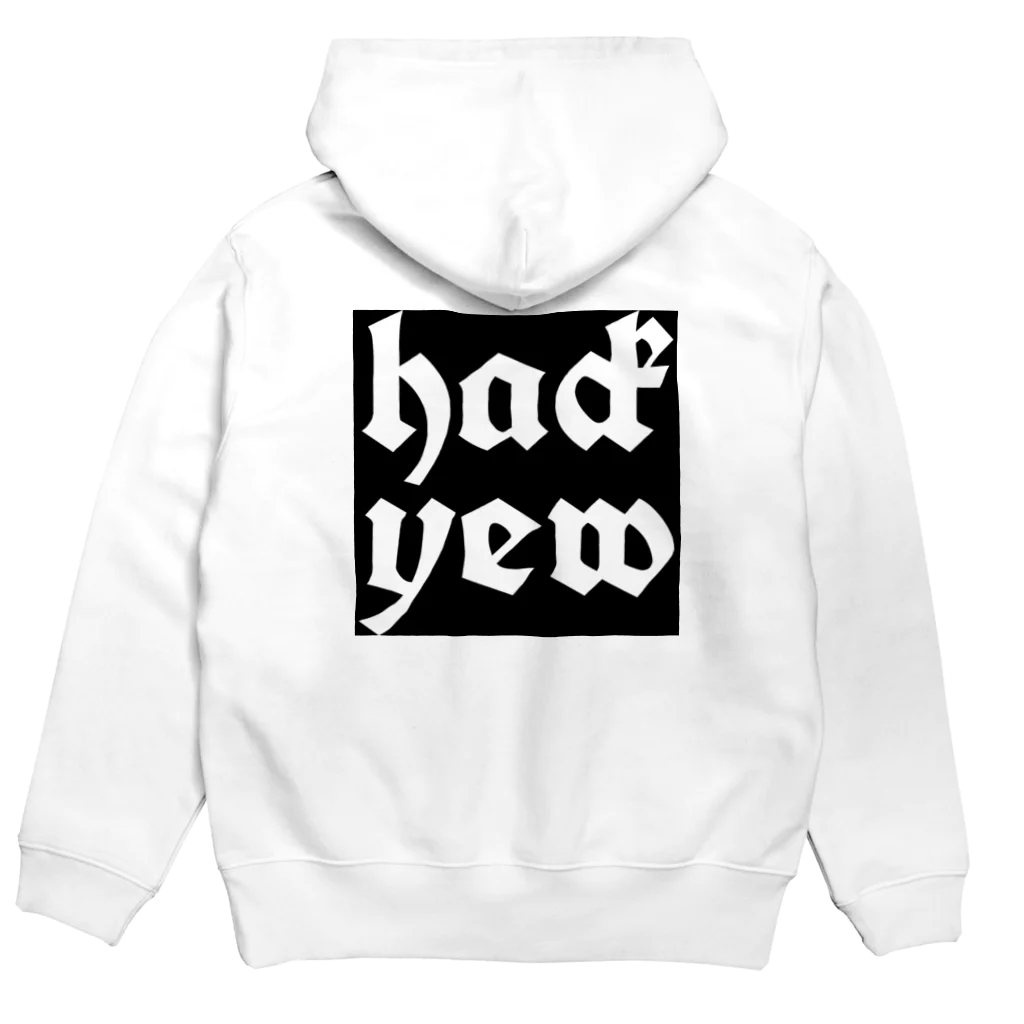 hack yew(anthrapos;)のマンバンを試す人 Hoodie:back