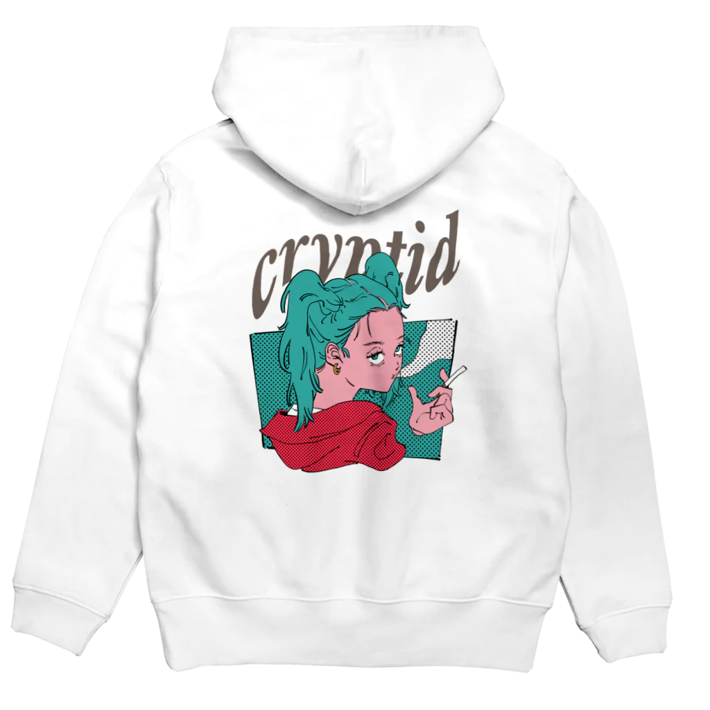 Cryptidのcryptid smoke girl Hoodie:back