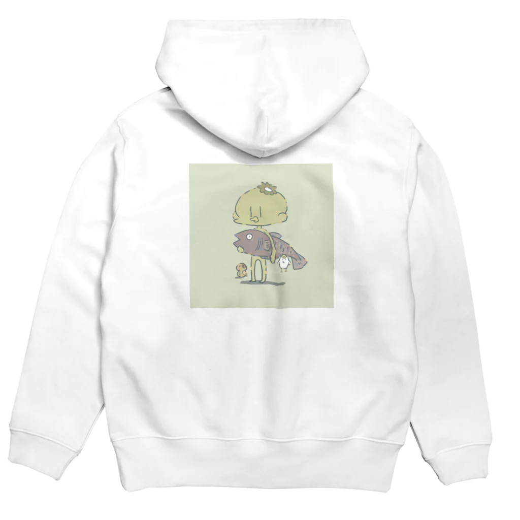 まー油のかっぱくんたち Hoodie:back