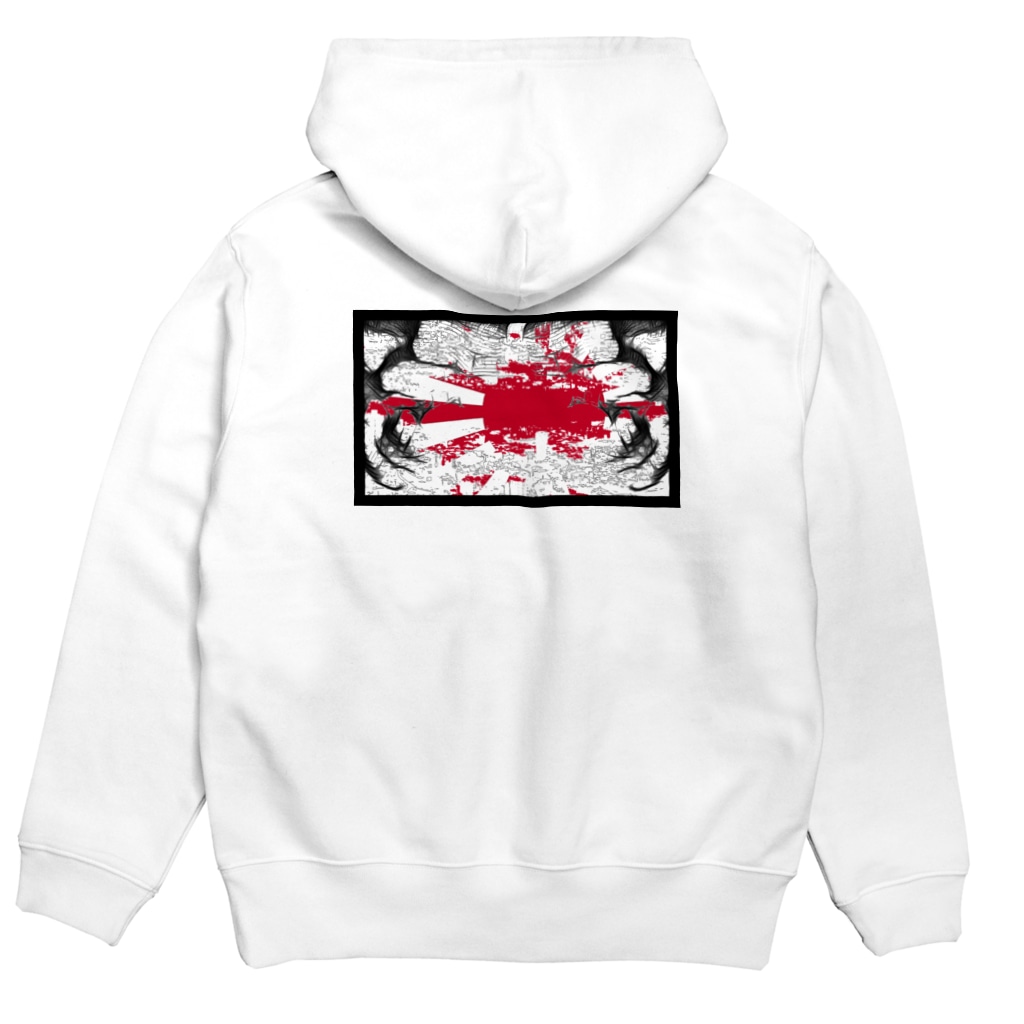 RMk→D (アールエムケード)の髑髏日の丸 Hoodie:back