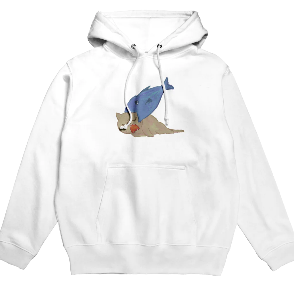 もちもちのさかなねこたべる Hoodie