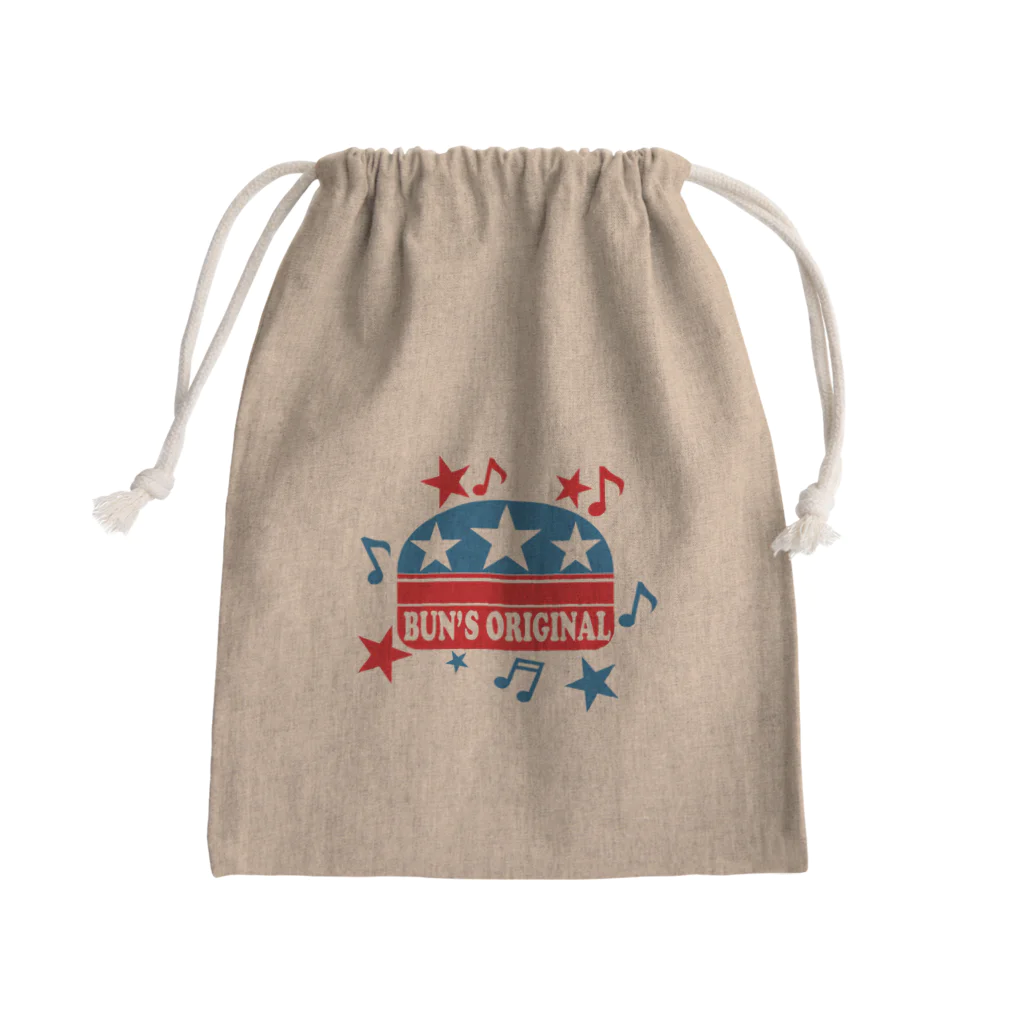 バンズオリジナルの<BUN'S ORIGINAL> バンズバーガーロゴ Mini Drawstring Bag