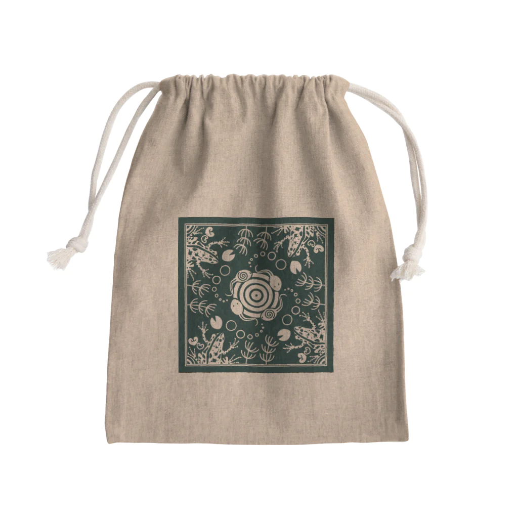 くいなの母のぬまがえるのぬま Mini Drawstring Bag