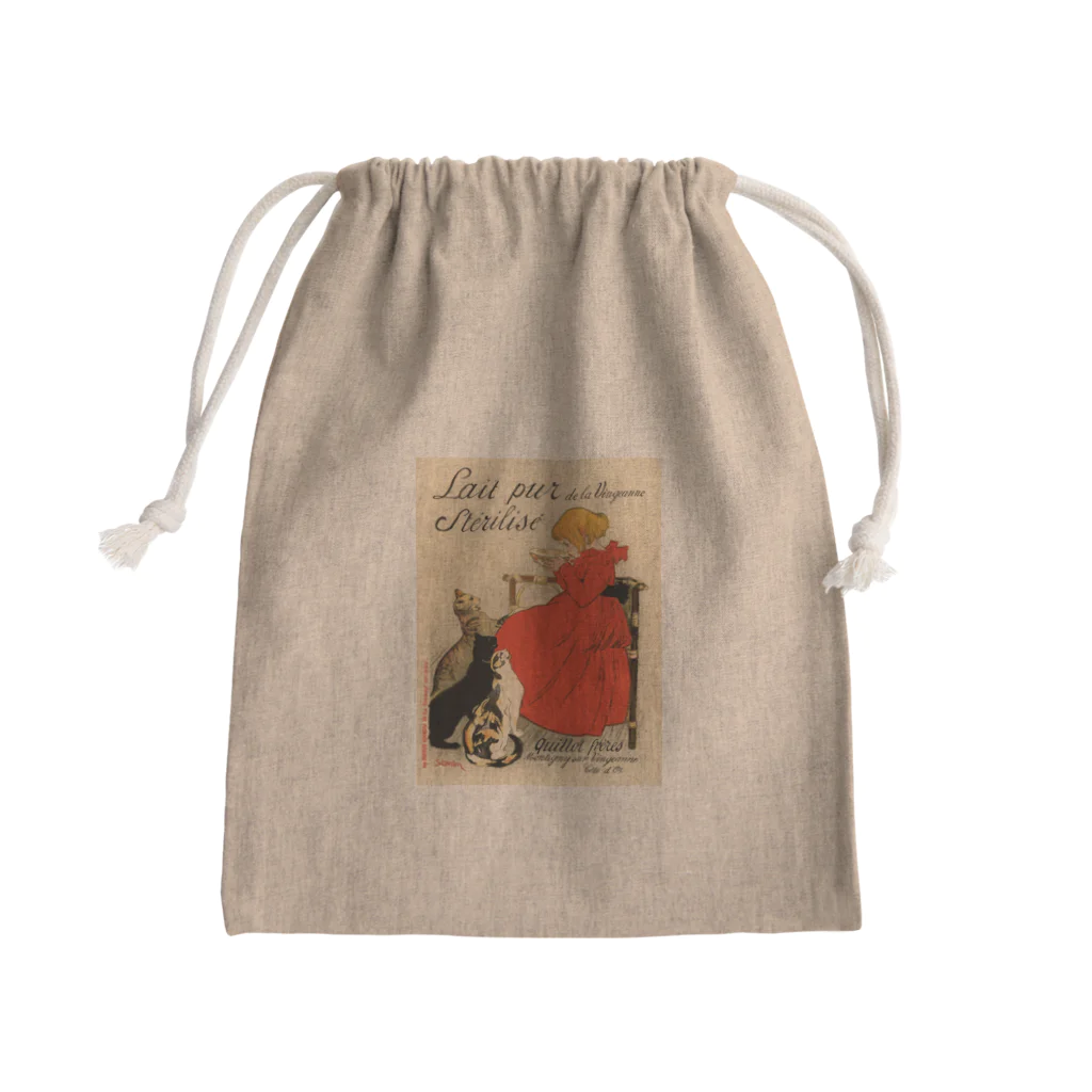 Le cabinet de curiositéのLait pur Sterilisé de la Vingeannen, Théophile Alexandre Steinlen Mini Drawstring Bag