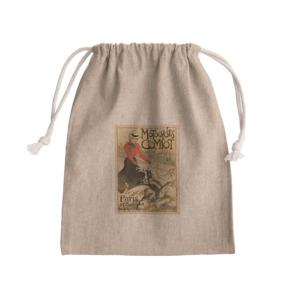 Le cabinet de curiositéのMotocycles Comiot, Theophile-Alexandre Steinlen Mini Drawstring Bag