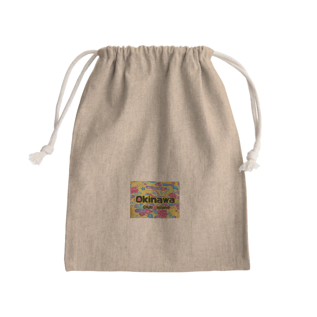 沖縄大好きシーサーちゃんの沖縄アイランドClub Mini Drawstring Bag