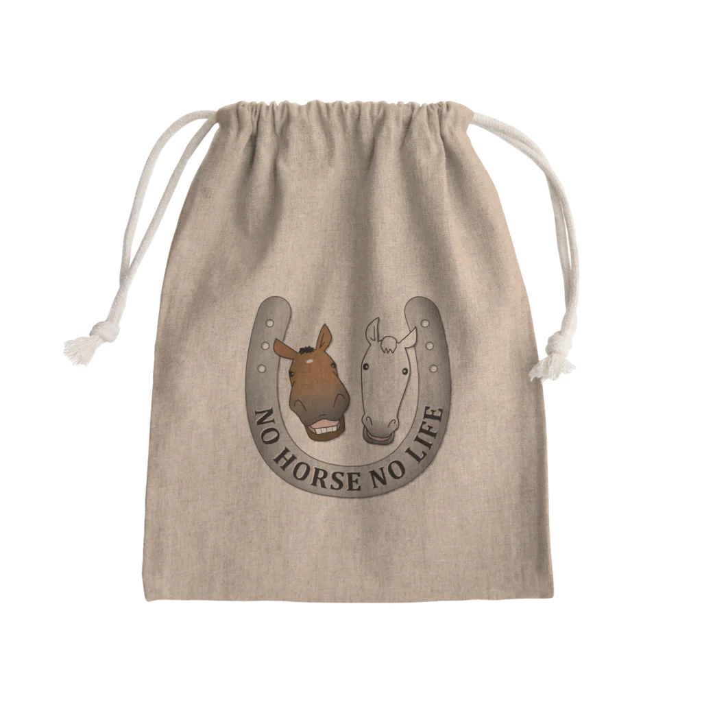 SHOP HAPPY HORSES（馬グッズ）の蹄鉄デザイン（メタル） Mini Drawstring Bag