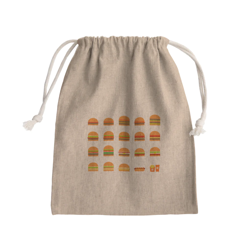 マキタニさんのハンバーガー メニュー Mini Drawstring Bag