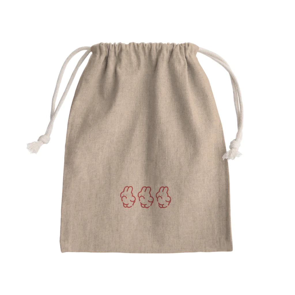 nsnの3(RED) Mini Drawstring Bag