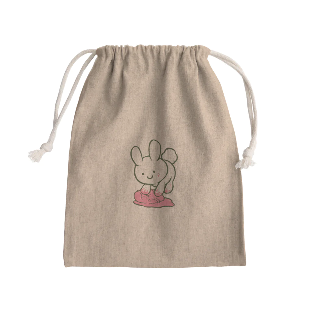 梅味の踏むうさちゃん Mini Drawstring Bag