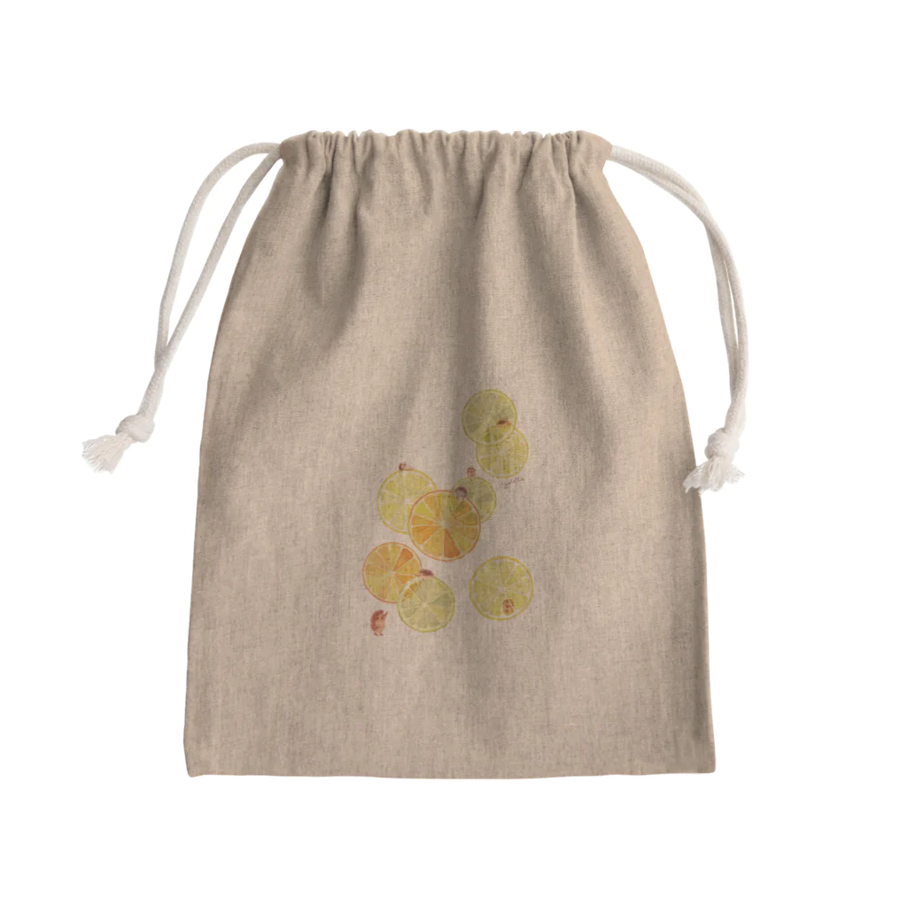 イラストレーター おおでゆかこのcitrus Mini Drawstring Bag