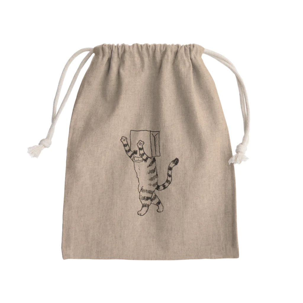 neconos Goodsのふくろねこ（ねこかもいぬかも） Mini Drawstring Bag