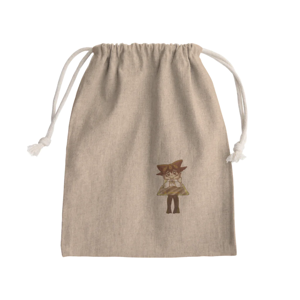 空白 蕪太のこっちを覗く鈴芽くん Mini Drawstring Bag