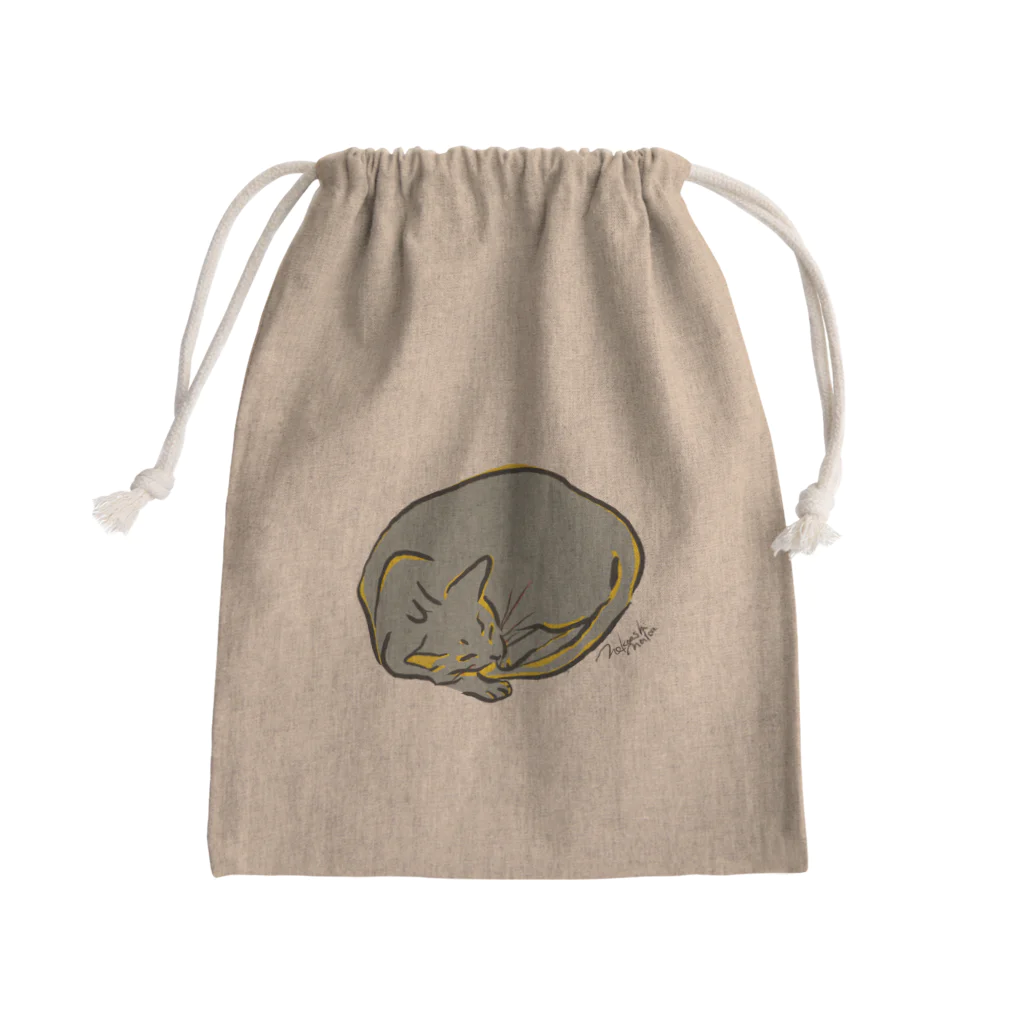 猫足のすりーぴーんぐきゃっと Mini Drawstring Bag