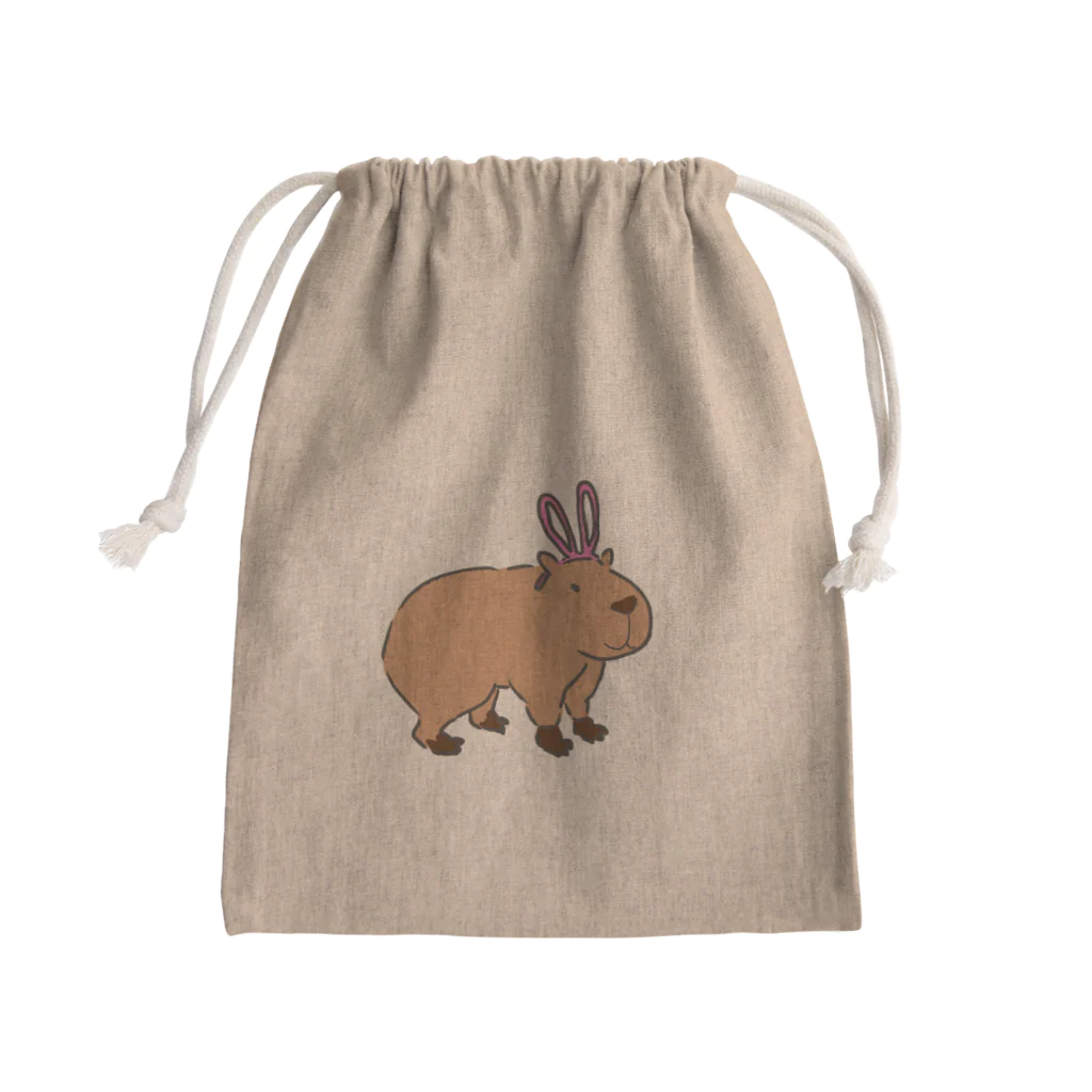 ふがし@カピバラグッツ販売中！のカピバラ、うさぎになる。 Mini Drawstring Bag