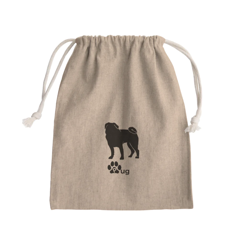 bow and arrow のパグ犬 Mini Drawstring Bag