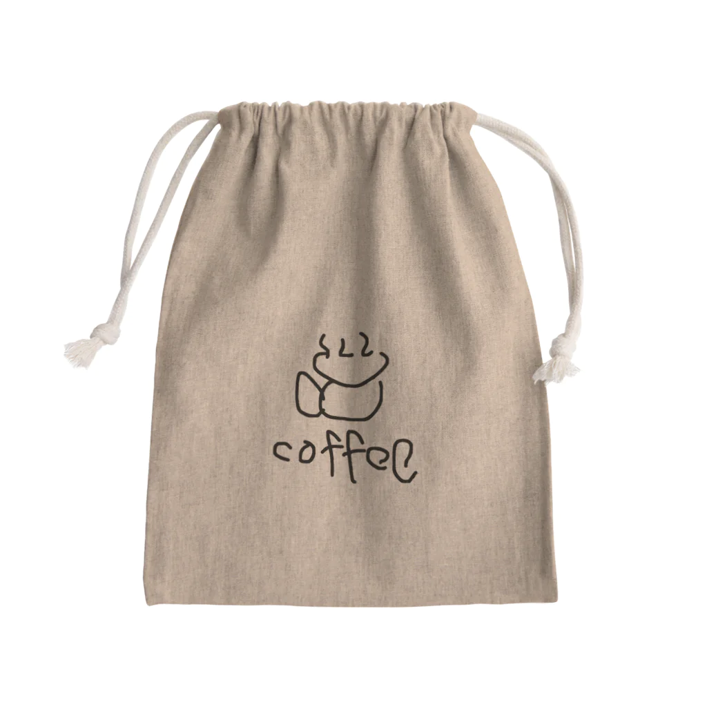 【もっくん公式ｵﾝﾗｲﾝｼｮｯﾌﾟ】💭の『ぽかぽかコーヒー』で心も包んじゃおうよ Mini Drawstring Bag