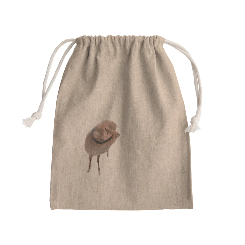 マサズショップのそっぽむく鹿 Mini Drawstring Bag