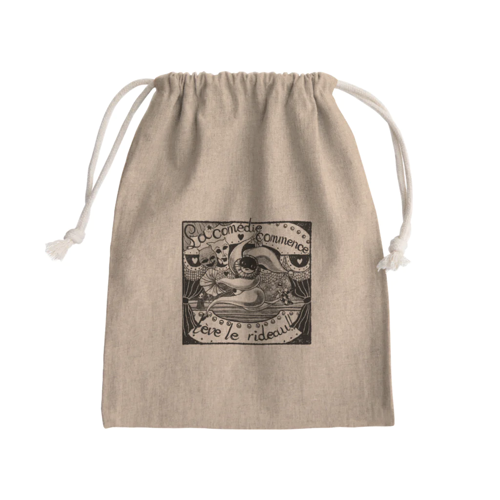 fragileのla comédie commence lève le rideau!! Mini Drawstring Bag