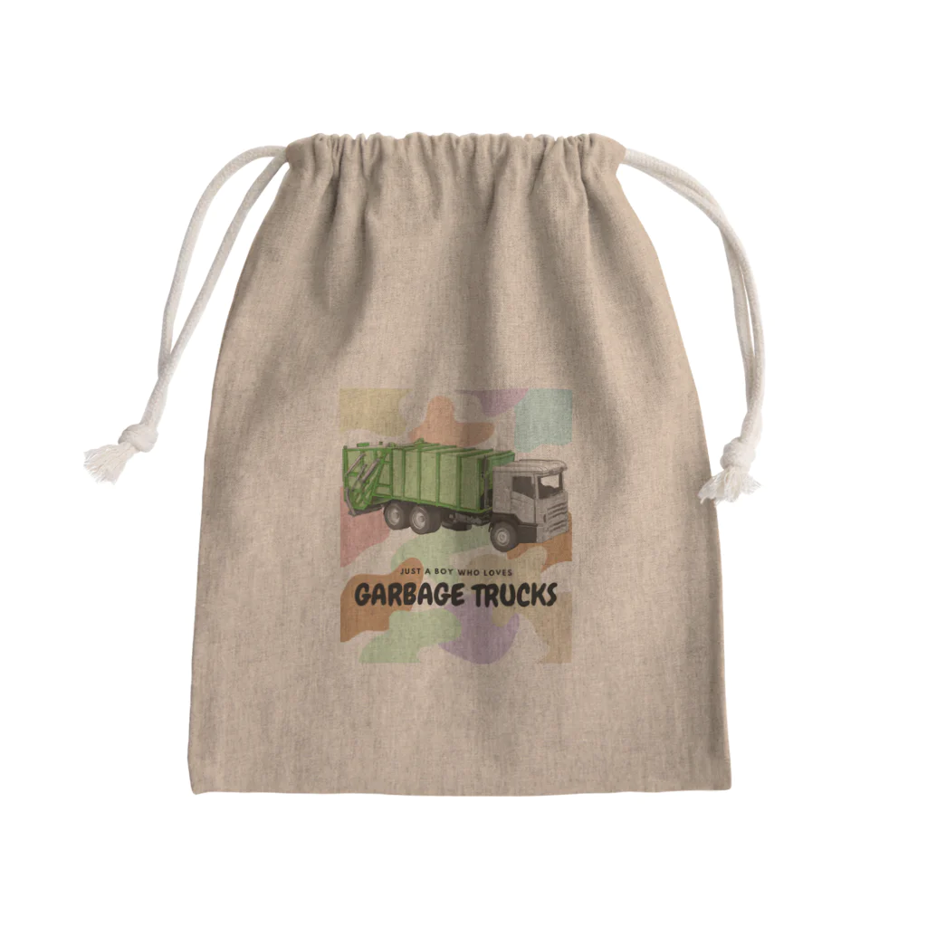 luluのゴミ収集車が大好きな男の子 Mini Drawstring Bag