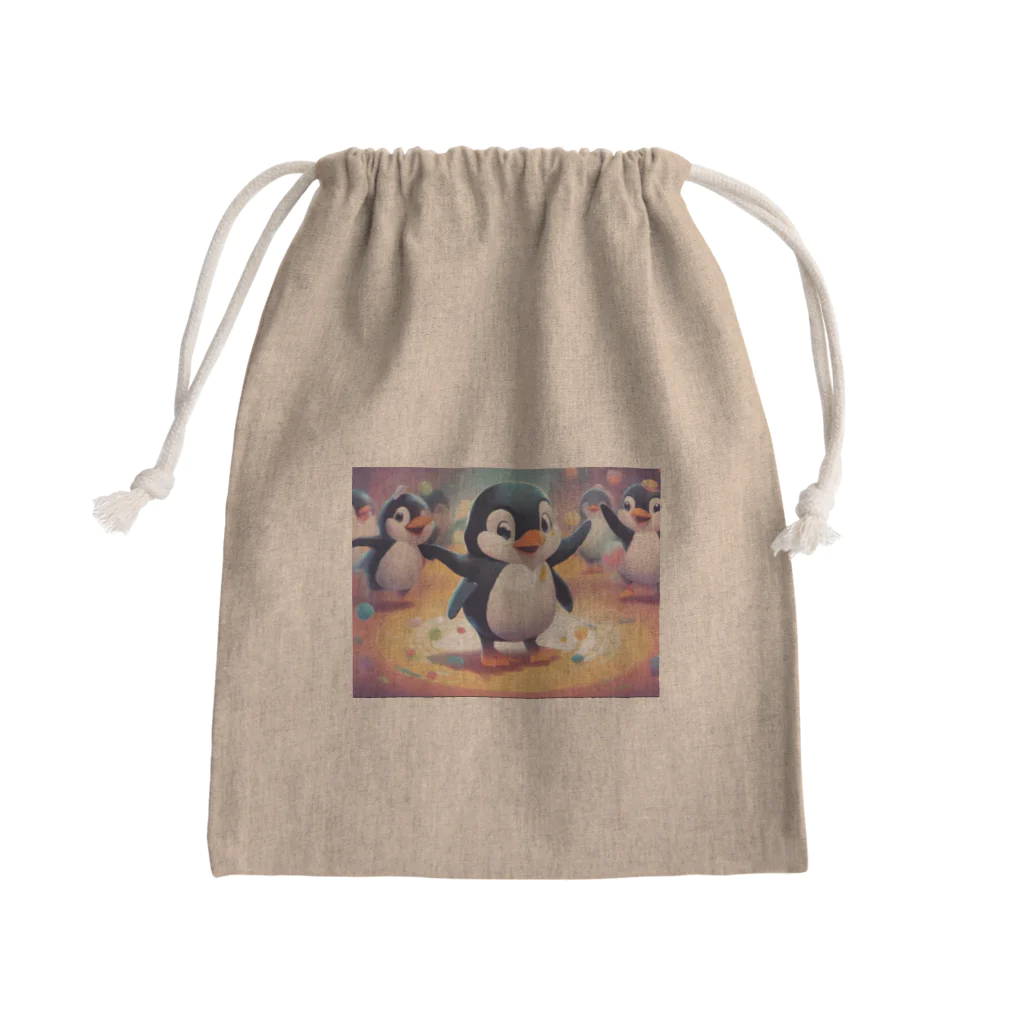 MistyStarkのペンギンダンス Mini Drawstring Bag