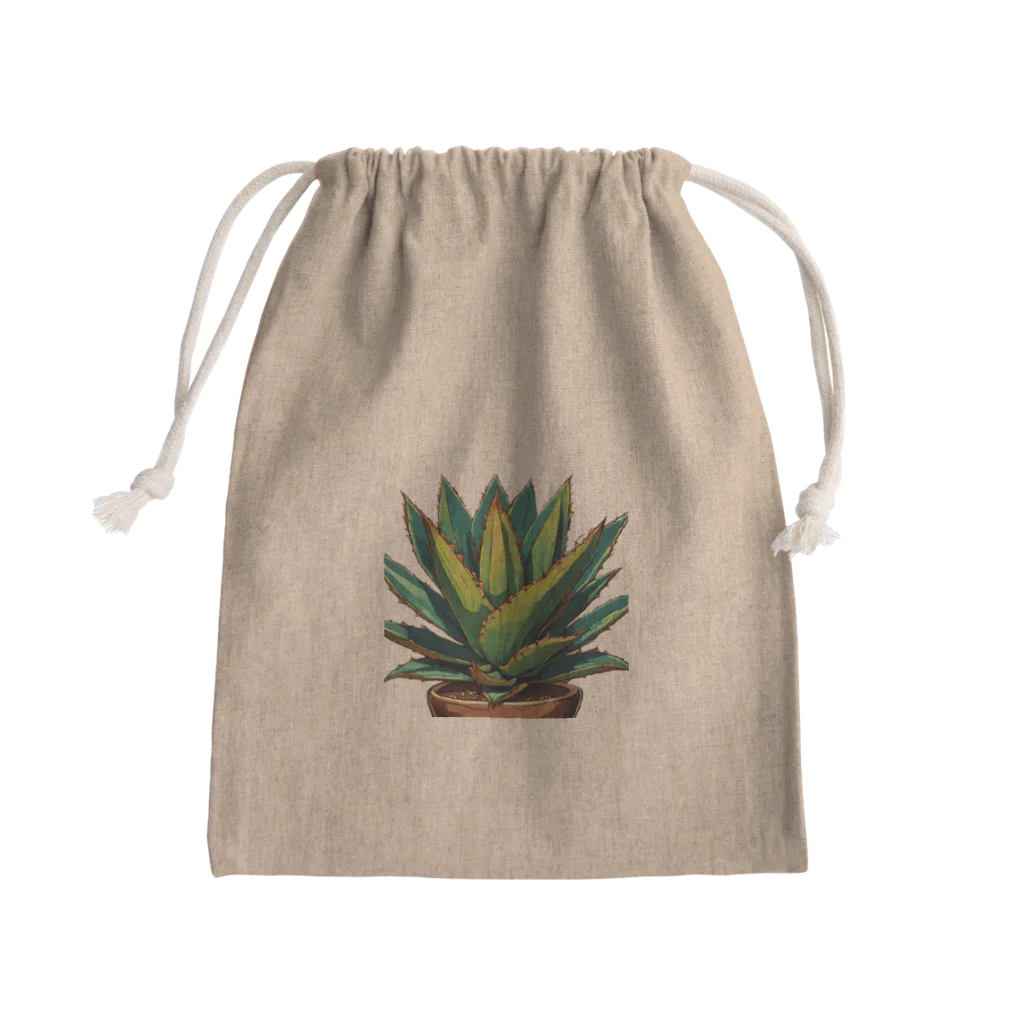 green artist のプランツパラダイスグリーンアガベ Mini Drawstring Bag